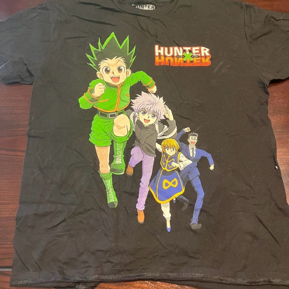 Hot Topic Black and Green Anime Graphic Tees